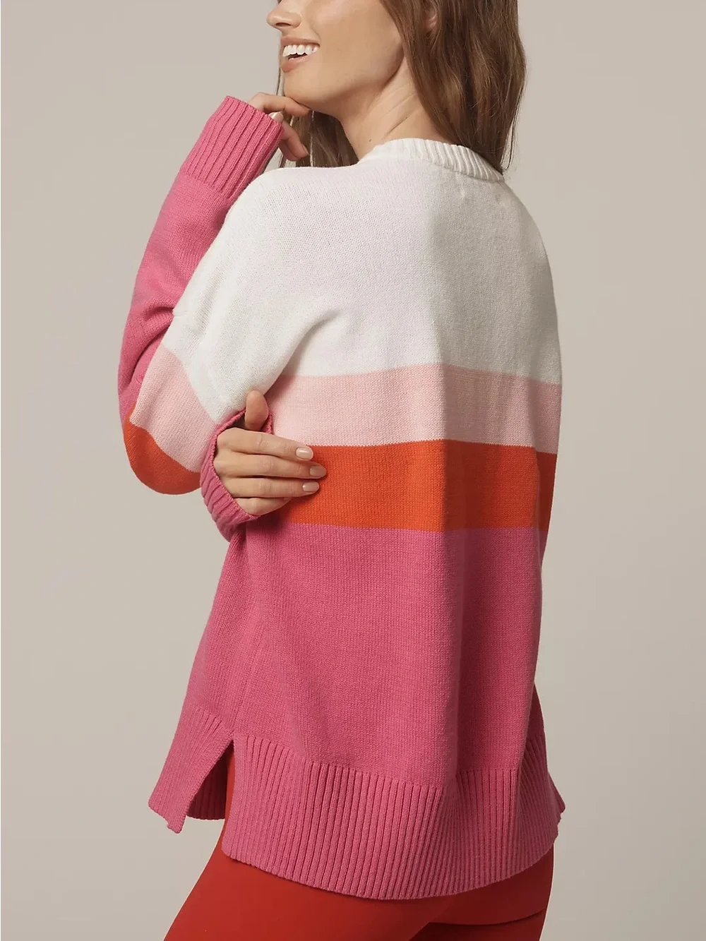 Anthropologie Beach Riot Callie Love Pink Long Sleeve Sweater Size XS NWT - Picture 3 of 10